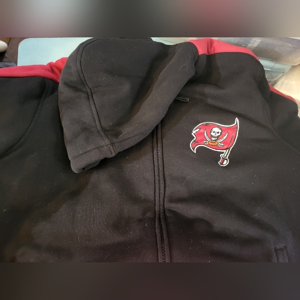 NFL Mens Tampa Bay Buccaneers Heavy Zip Uo Hoodie Jacket 3x # 814